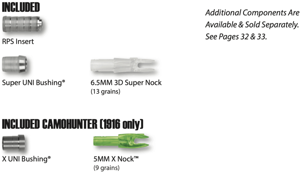 CAMOHUNTER COMPONENTS 2026