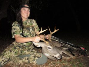 Sarah Laughter Hunting Axis Deer in Texas