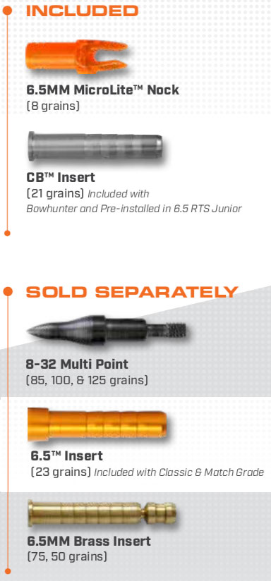 Easton-6.5-bowhunter-components