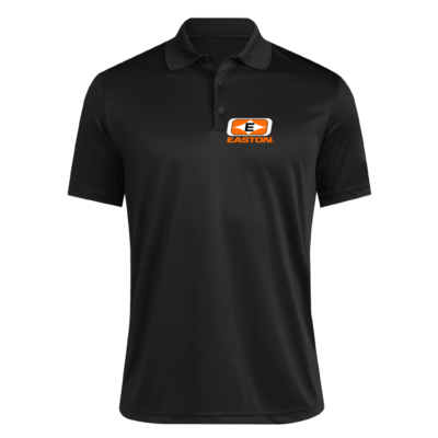 Stacked Logo Polo – Black & Orange