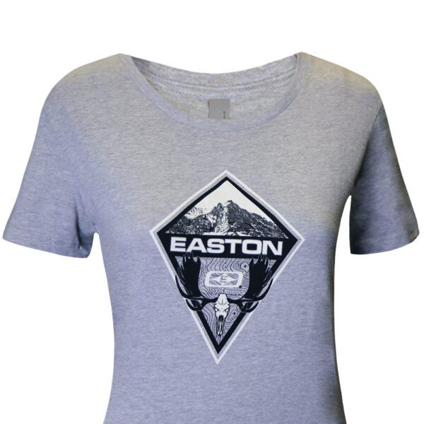 Mountain Moose Skull Tee Grey - Women's