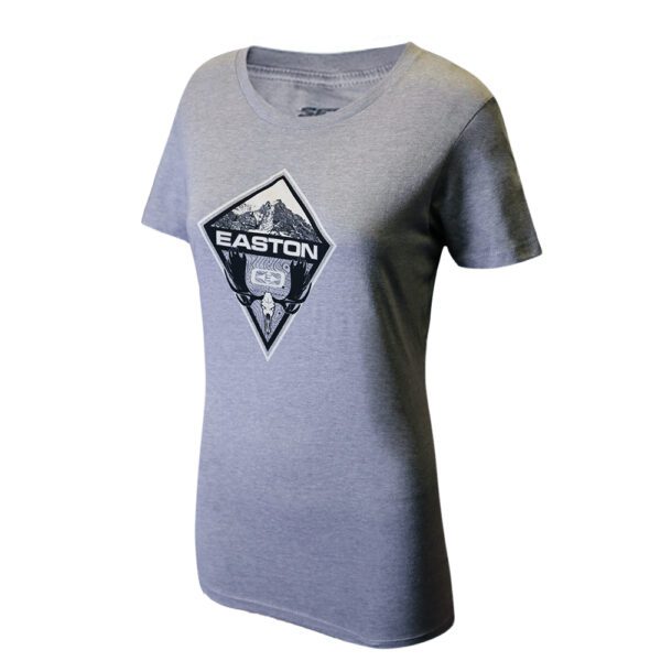 Mountain Moose Skull Tee Grey - Women's