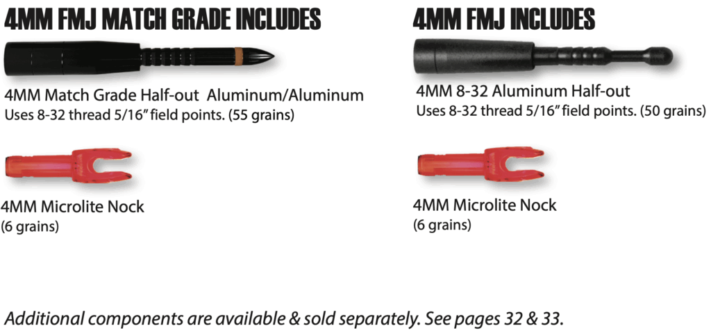 FMJ 4MM COMPONENTS